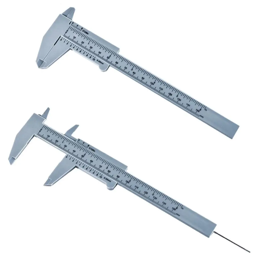 Новый 150 мм пластик линейка раздвижные Gauge серый штангенциркуль для перманентных для женщин макияж татуировки бровей линии