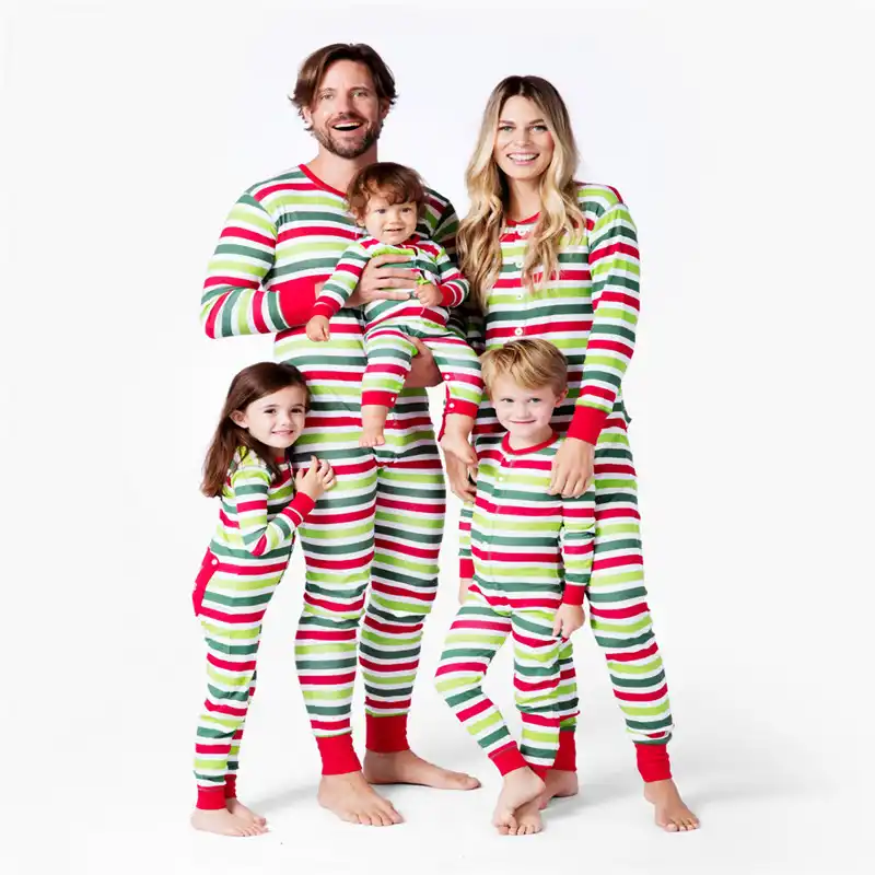 CANIS Family Christmas Matching Union Suit Pyjamas Clothes Set Striped PJS One Piece Sleepwear Nightwear Adult Detail Feedback Questions about CANIS Family Christmas Matching ...