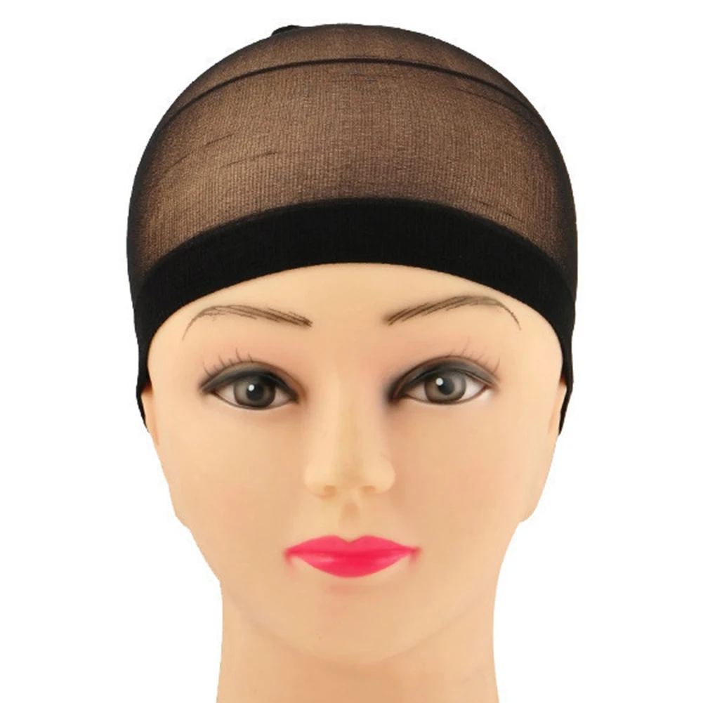 

2PCS Hair Nylon Cap Breathable Nude Liner Unisex Stretch Stocking Wig