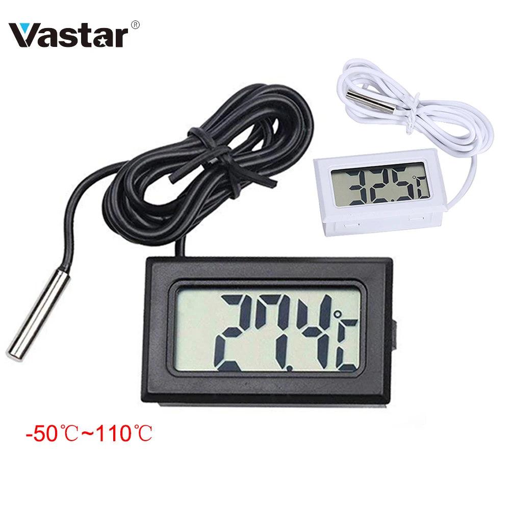 

Vastar -50 to 110 Digital Thermometer Mini LCD Display Humidity Meter Thermometer Hygrometer Gauge