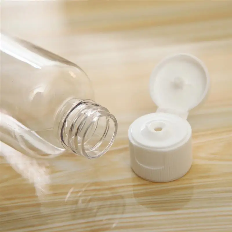 Набор 50 мл пустая пластиковая бутылка для образцов контейнер баночка флакон с откидной крышкой идеально подходит для смягчающей воды гель для душа Эмульсия