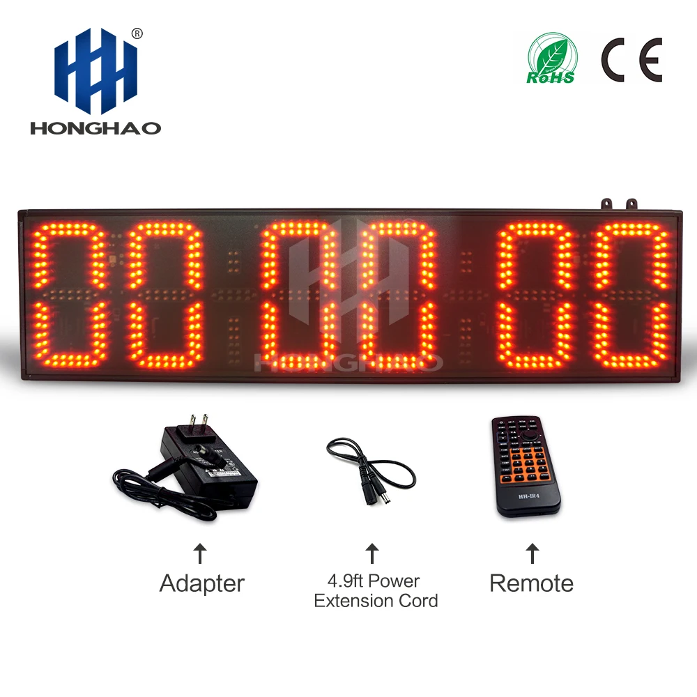 

Honghao Large Outdoor Race Timer LED Countdown Clock Electronic Digital Sports Stopwatch Timer Marathon Timer