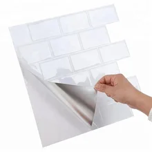 Cuisine dosseret carreaux Peel and Stick blanc brique métro pour cuisine, salle de bain 1 pièces 12 ''x 12''