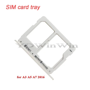 

100 pcs SIM Micro SD Card Tray Slot For Samsung Galaxy A3 A310 A5 A510 A7 A710 2016 Card Reader Holder