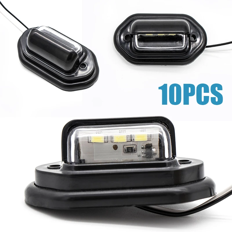 

10pcs HL-P-005 3LED Universal Truck License Plate Light LED Side Lamp Quality