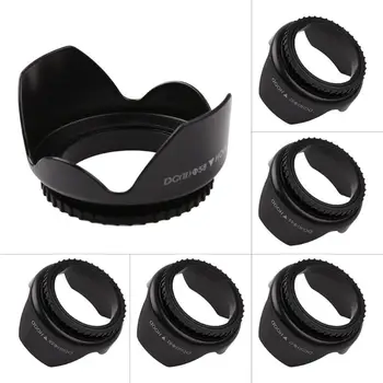 

Professional Camera Lens Hood Screw Mount Flower Shape Lens Hood Shade Light Shield Sunshade Protector 52mm/55mm/58mm/62mm/67mm