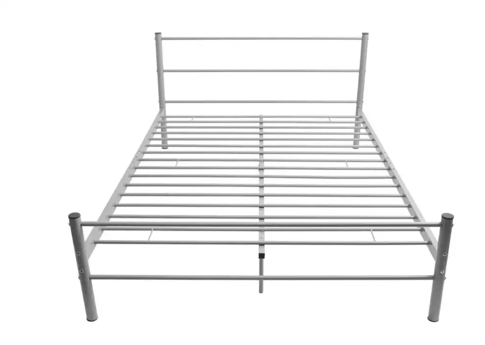  vidaXL Giantex Metal Steel Bed Frame with Stable Metal Slats Headboard Footboard Steel Bedroom Furn - 32979690037