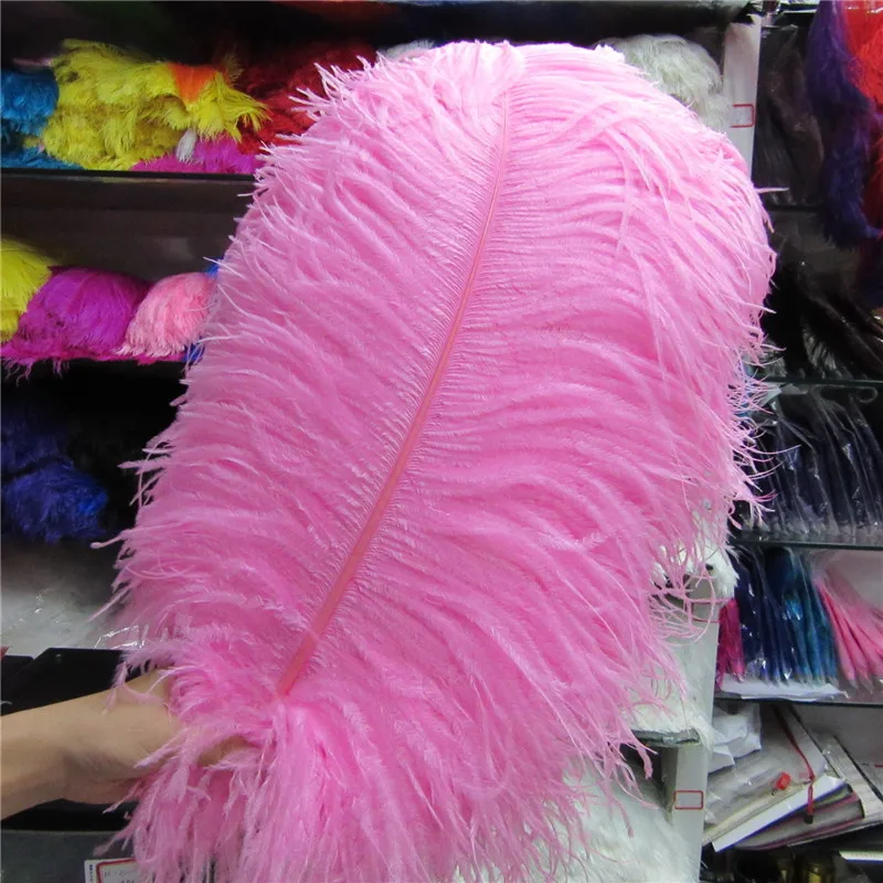 YY tesco 500 Pcs/Lot Natural Ostrich Feathers Pink For Crafts 15 75CM