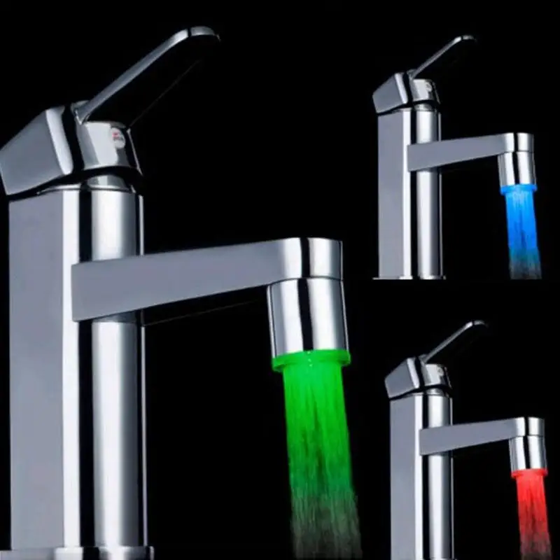 Кран Glow Светодиодная насадка для душа водопроводный кран голова с универсальным адаптером 7 цветов Изменение
