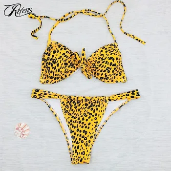 

Urifens Biquini Swimwear Women Leopard Print Sexy Swimsuit Push Up Bikini 2019 Summer Beach Swimwear Maillot De Bain Femme LJN25