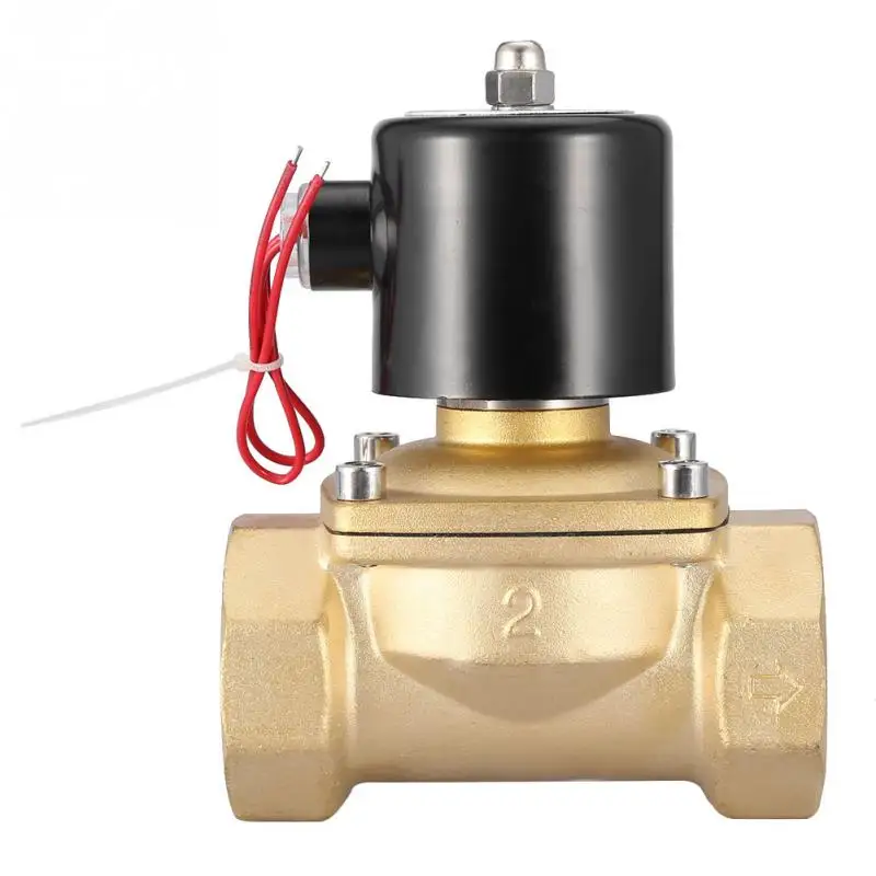 DN50 AC220V NC Электромагнитный клапан 2 дюймовый двухсторонний латунный