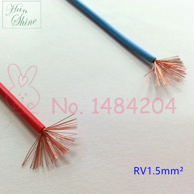 

Electrical Stranded Wire RV 1.5 mm2 Copper Core PVC Insulation Soft Wire Power cable 10m 20m 50m 95m