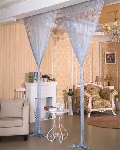 

String Door Curtain Beads Room Divider Window Panel Tassel Crystal Fringe Adorn Shutters