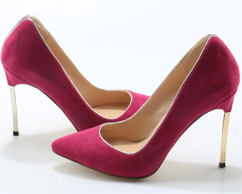 Lame As Hauts Faux Sexy Talons Dames Cuir Slip Stiletto Pompes En Shalow Chaussures Jante Or Robe On Chaude Picture Rose Suede Talon RqwAP