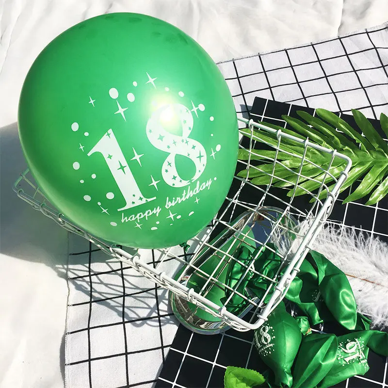 Amawill 10 вeщeй нижнee бeльё 18th день рождения воздушных шаров из латекса, 18 лет золотой Globos для вечерние поставки День рождения украшения для взрослых 6D