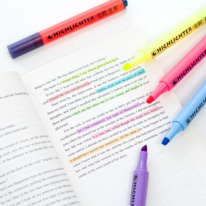 

1pcs 6colors STA Triangle Highlighter Students Marker Watercolor Oily Pen Painting Drawing School Supplies FineLiner