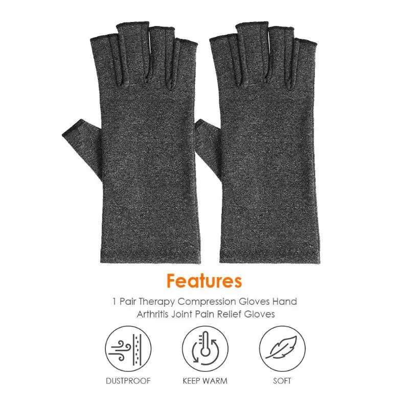 1 пара унисекс для мужчин и женщин терапия компрессионные перчатки рука артрита боли в суставах облегчение здоровья Hal перчатки для пальцев