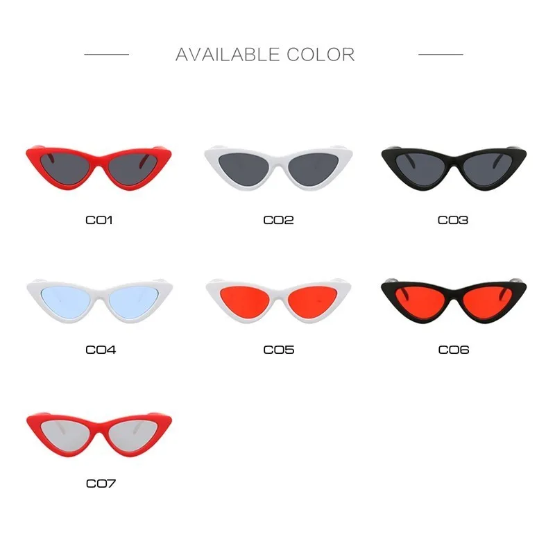 Женские очки от солнца Red Cat Eye брендовые дизайнерские солнцезащитные маленькие