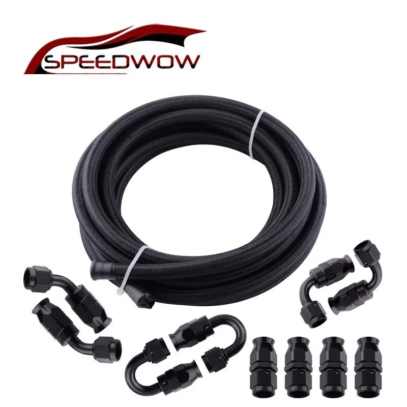 

ESPEEDER AN8 0/45/90/180degree PTFE Swivel Hose End Hose Fuel Line For PTFE Oil Fuel Line+5M Swivel PTFE Hose End Line