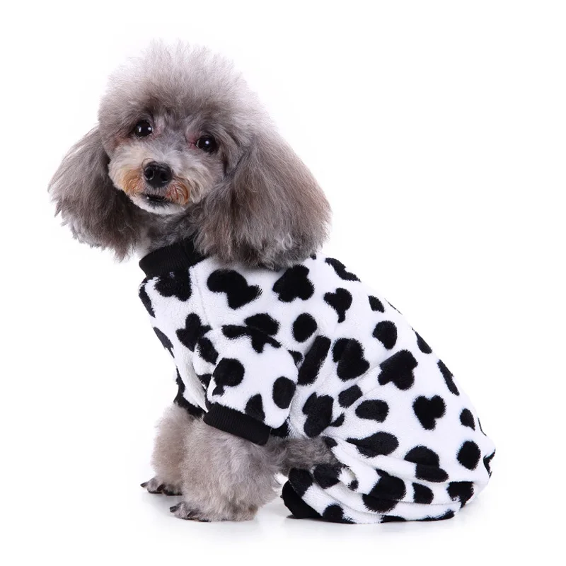 Собака Пижама для собак одежда зима милый комбинезон пижамы костюм