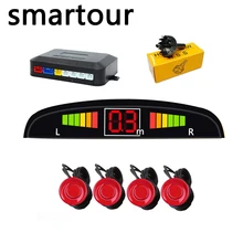 Smartour 22 millimetri Auto Sensore di Parcheggio del Monitor Kit Reverse Backup Radar Alert Audio Indicatore Sonda Sistema 12 V Nero Bianco argento