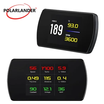 

On-Board Computer Car HUD Digital Car Speed Projector OBD2 Digital Head Up Display Speedometer Windshield Projetor 5.8 TFT P12