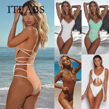 Itfabs новые женские цельные купальный костюм пуш-ап Монокини Бикини Купание