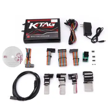 

KTAG V7.020 ECU Programming Tool Unlimited Token Car professional Diagnostic Tool with Red PCB brake fluid tester metal