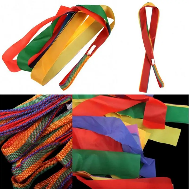 Children Traditional Retro Rainbow Streamer Dance Interactive Color Ribbon Toys For Children Interactive Games Diy Color Ribbon