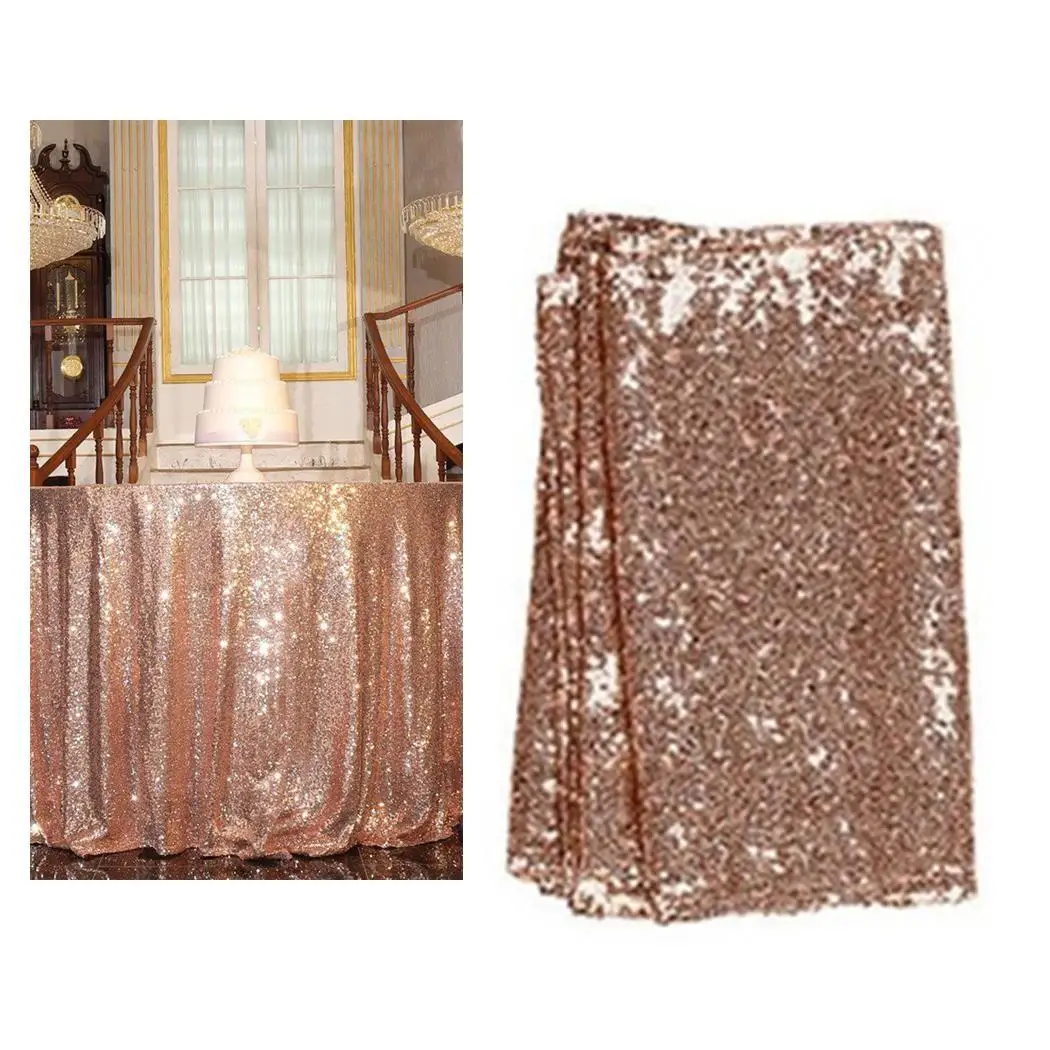 

Wedding Table Cloth Glitter Sequin Tablecloth Solid Fashion Home, Restaurant, etc Party Engagement Decoration