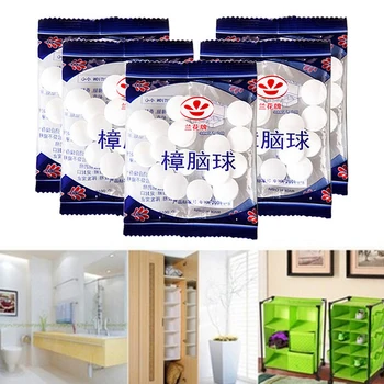 

20Pcs/bag Natural Camphor Ball Wardrobe Shoe Odor Removal Insect-resistant Moth-proof Prevent Mildew and Moth Living room Toilet