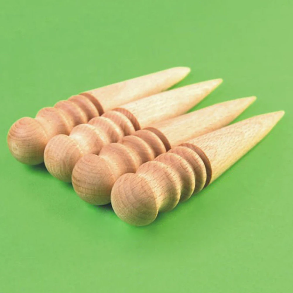 

NEW Leather Craft Round Flat Cake Wood Edge Slicker Burnisher Working DIY Tools
