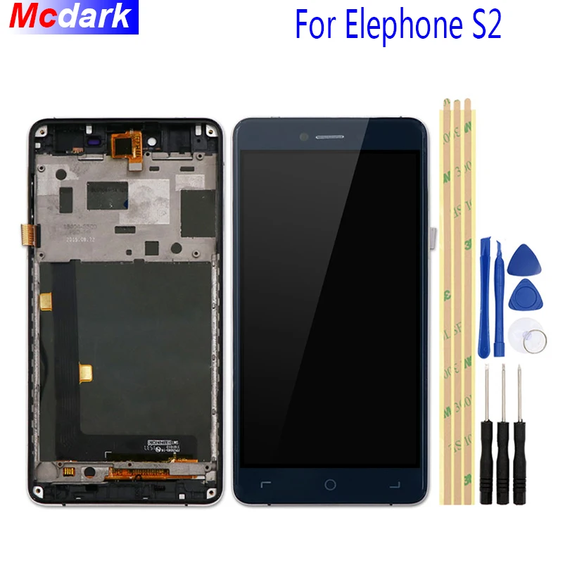 

Mcdark 5.0 inch For Elephone S2 LCD Display and Touch Screen with Frame Digitizer Assembly Replacement +Tools And Adhesive