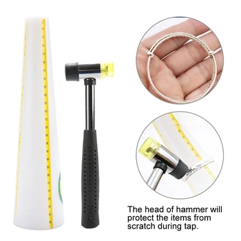 

Bracelet Measuring Mandrel Plastic Stick Sizer & Jewelry Hammer Repairing Making Tools Sets Jewelry bracelet Repair Tools