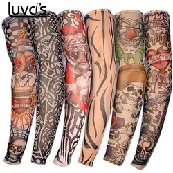 LUVCLS 1 шт. Прямая доставка эластичные рукава временная татуировка поддельные конструкции носки татуировка на руку для женщин и мужчин