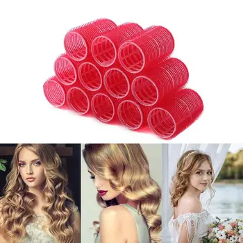 

12pcs Women Girls Self-Adhesive Cling Hair Rollers Salon Curlers DIY Hair Curlers Hairdressing Tools Maquiagem Hair Curling