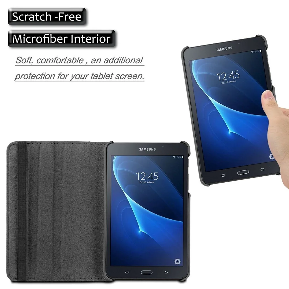 2016 Tab A6 7 0 чехол для Samsung Galaxy A T280 T285 SM 360 Вращающийся флип из искусственной кожи с