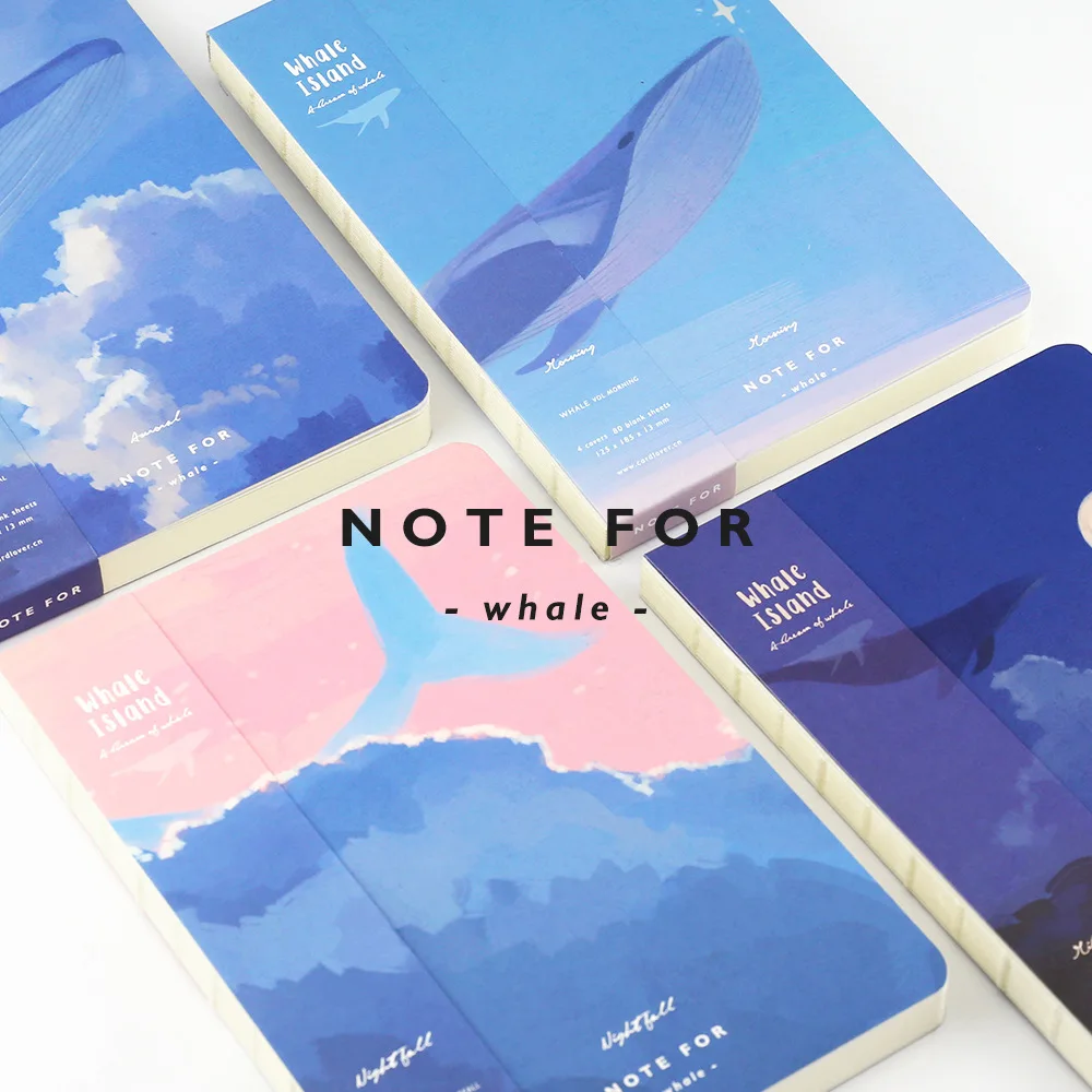 NOTE для серии Whale остров A5 японский Kawaii Notebook 100 г пустые страницы альбом набросков