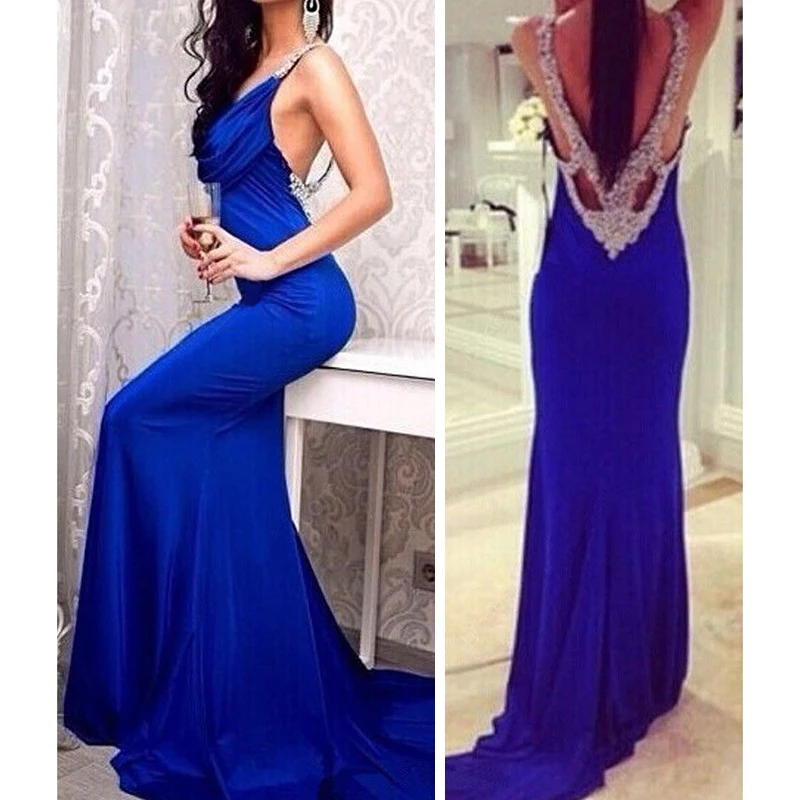 

Women Formal Wedding Bridesmaid Long dress summer elegant backless Party luxury vintage ladies A-line Sling Dresses vestidos