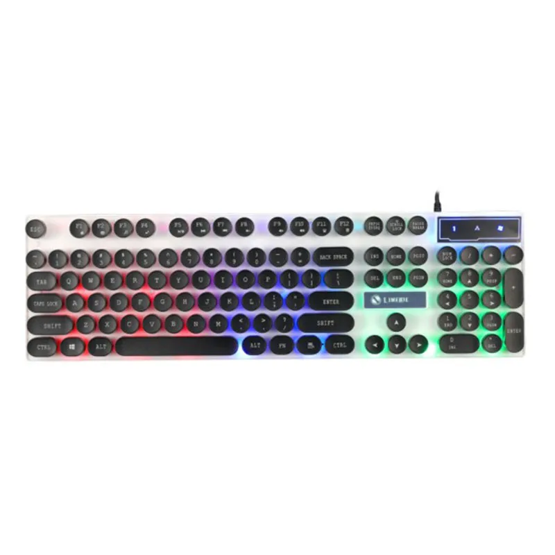 

TX30 USB Backlight Punk Round Keycap Mechanical Keyboard 104 Key