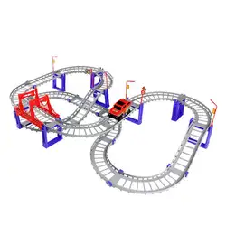 DIY Различные железнодорожные автомобили Скорость Город трек игрушка многослойный трек гоночный электрический трек игрушка детская