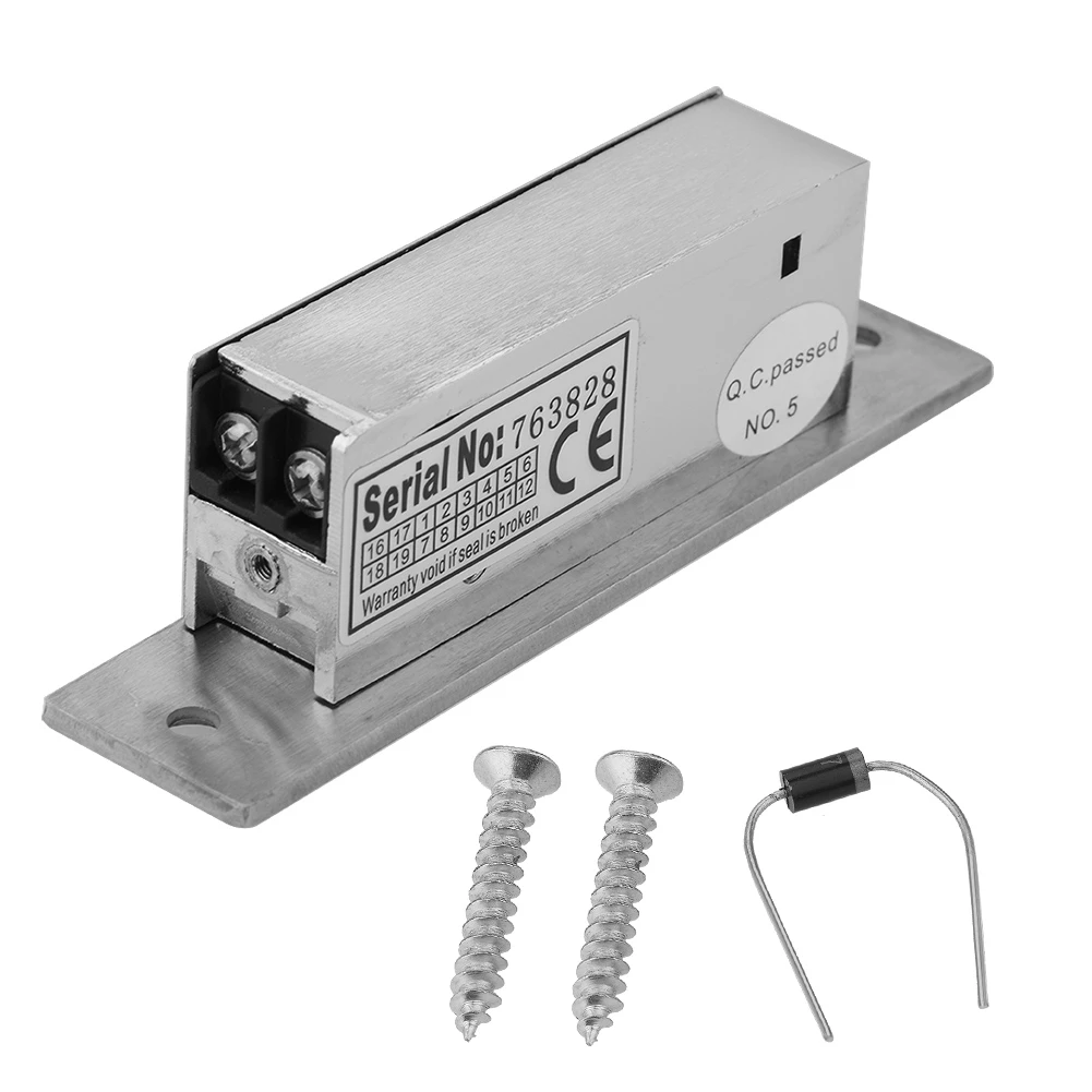 

DC12V Adjustable Lock-tongue Secure Electric Strike Lock Door Double Unlock Mode NC/NO Narrow-type Access Control System