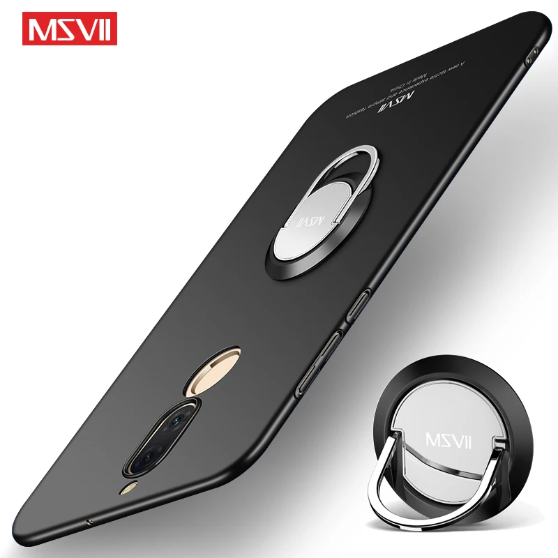 

Huawei Mate 10 Pro Case Cover Msvii Finger Ring Slim Coque For Huawei Mate 10 Lite Case Metal Car Holder Cover MATE10 Pro Cases