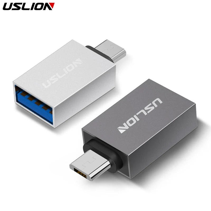 

USLION USB Type C to USB 3.0 Type-C Adapter OTG Mciro Cable Converters for Samsung S10 S9 S8 for Macbook USB C OTG Adapter