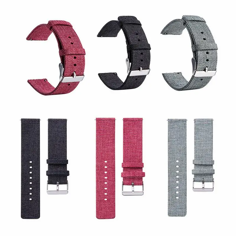 

22mm Universal Canvas For Samsung Galaxy Active Watch Strap Wrist Strap