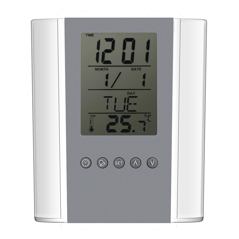 

Digital Alarm Clock Temperature Display Table Pencil Holder Case Organizer Desk Clock