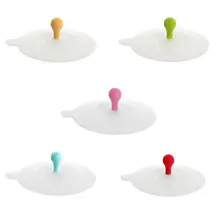 6 шт. силиконовая крышка для чашек с зажимом творческая пища-класс многоразовый силикон крышка чашки утечки доказательство Термостойкие безопасные крышки чашек