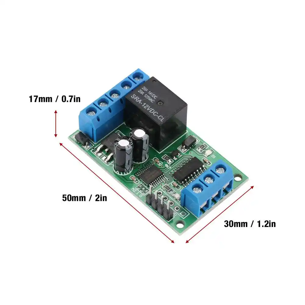 2 in 1 Mini DC 12V Remote Control Relay,RS232 /& TTL232 Single Channel Relay Remote Control Switch for Motor