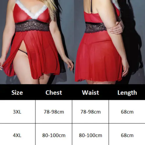 

New Women Sexy Lingerie Dress Sleepwear Underwear Babydolls Costume Plus Size
