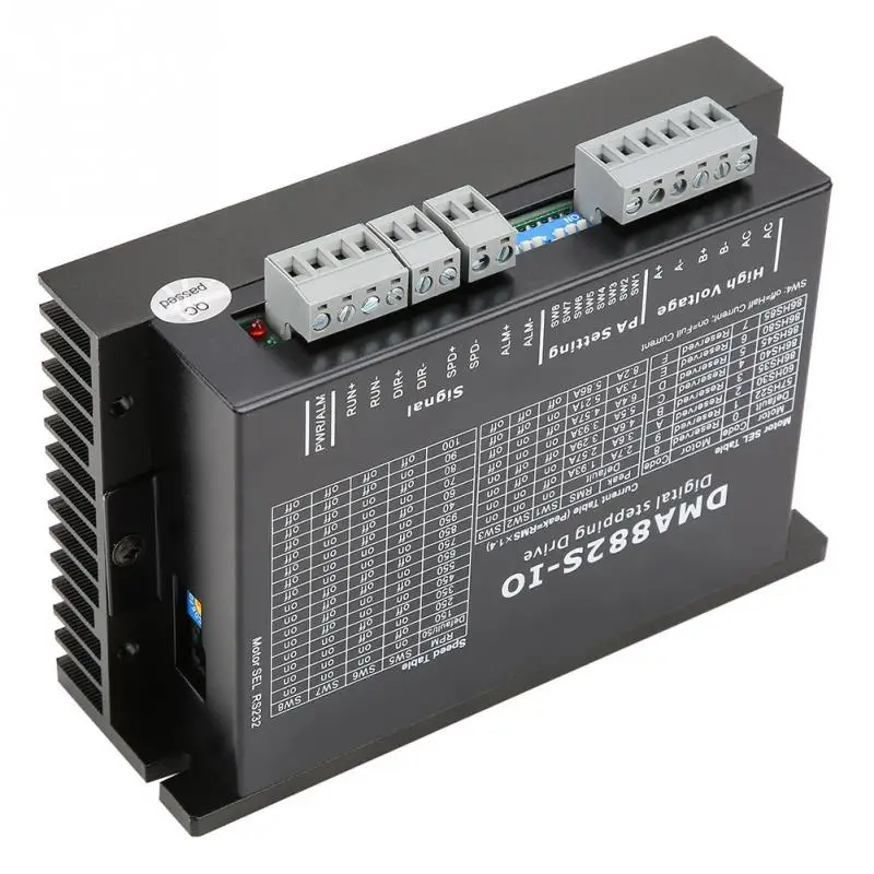 DMA882S IO 2 фазный Драйвер шагового двигателя для 60/86/110 точность управления током